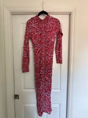 A.L.C Ansel Floral Ruched Bodycon Midi Dress